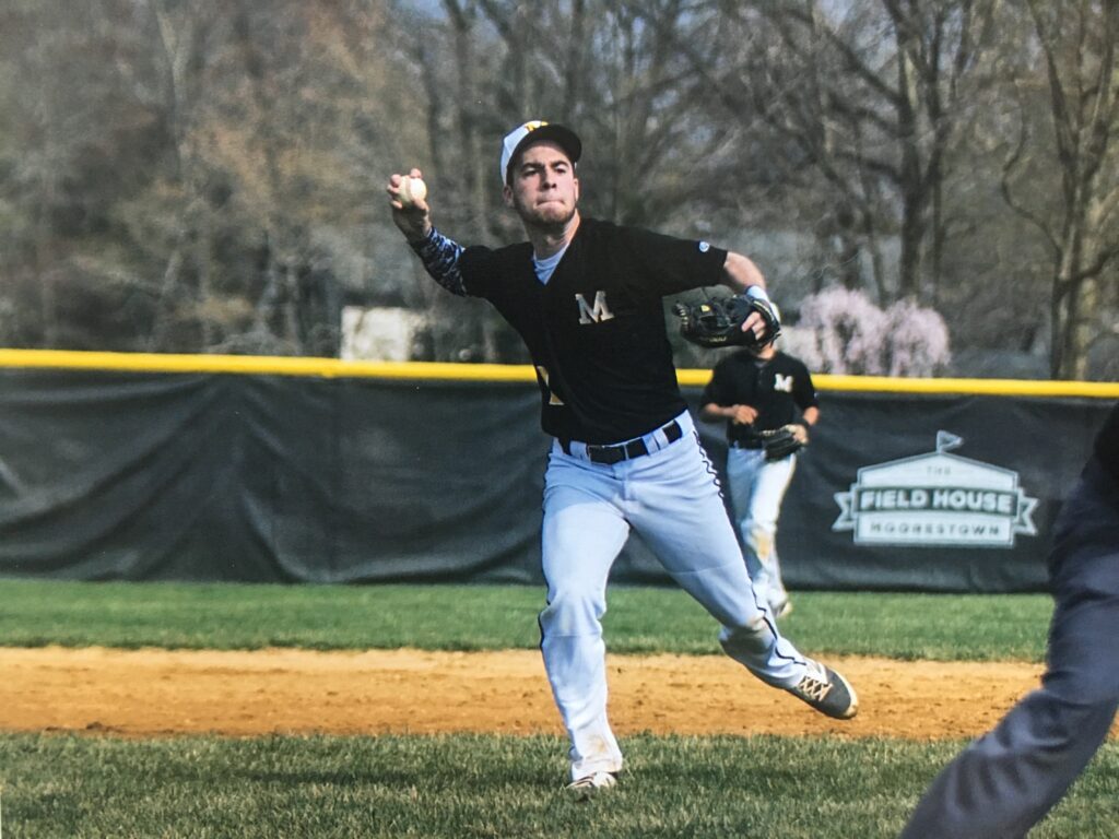 Dane Playing Baseball