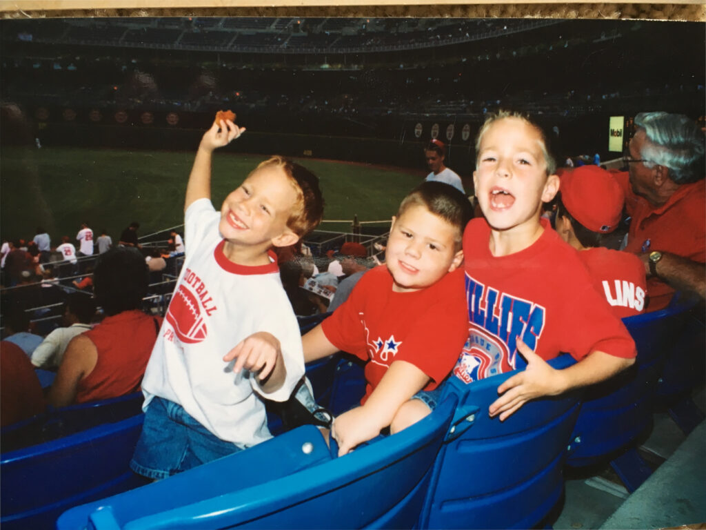 Dane, Alex and Jarrett at a Phillies Game