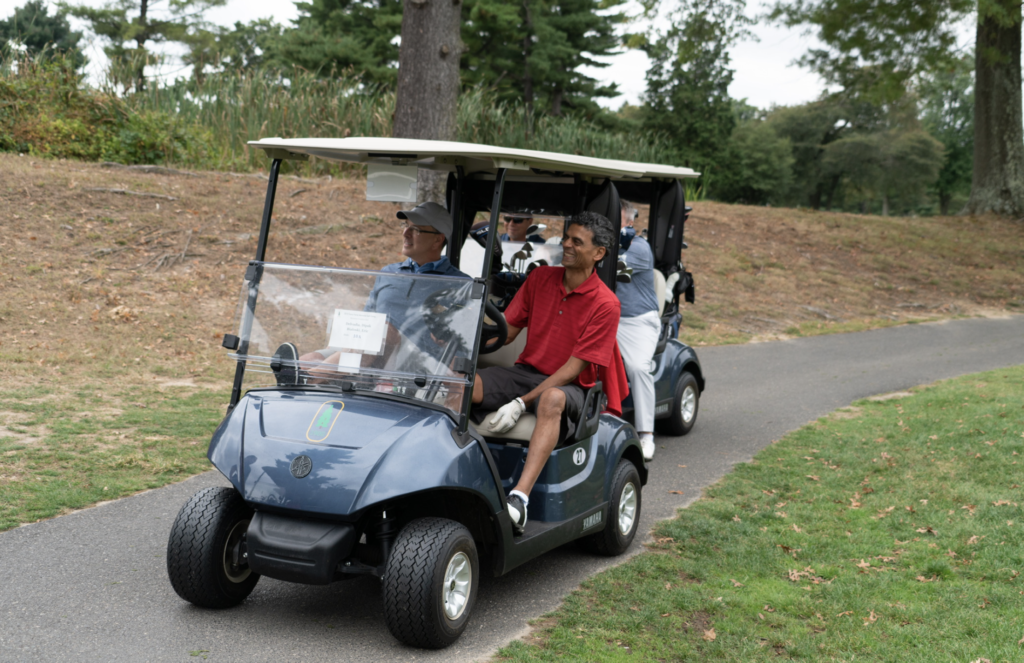 Driver get readey for the scramble at the Dane Fante Golf Outing