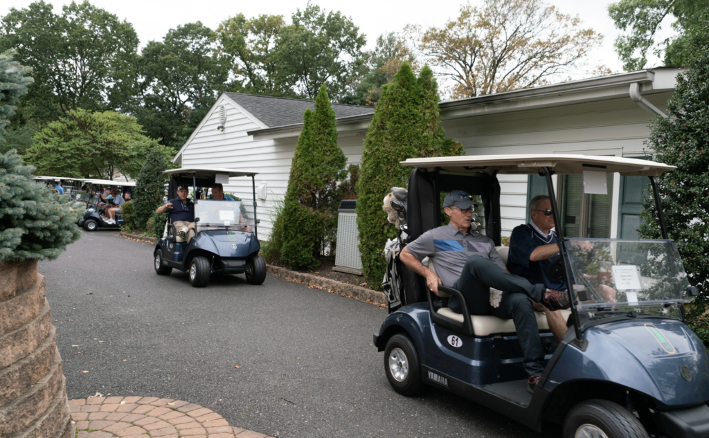 Leaving the club house at  the Dane Fante Golf Outing