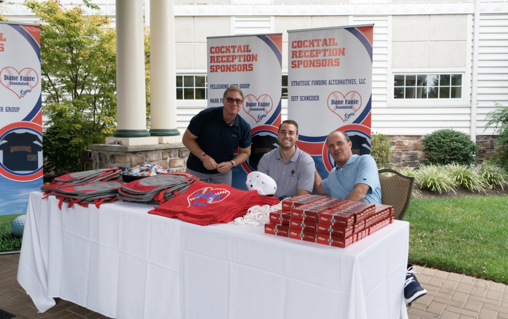 Greeting Table at the Dane Fante Golf Outing