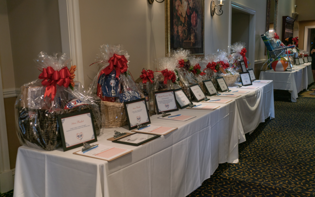 Silent Auction Baskets at the Dane Fante Golf Outing