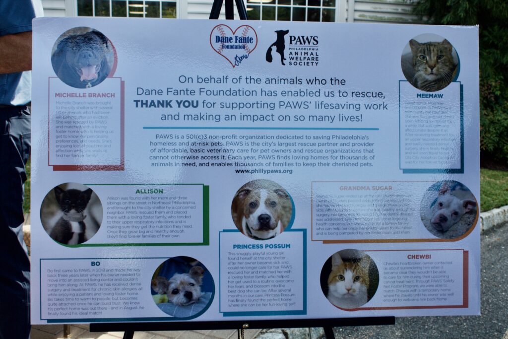 Dane Fante Foundation - Supports Paws Philadelphia