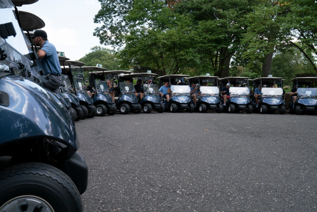 Dane Fante Golf Outing - Golf Carts Being Picked Out