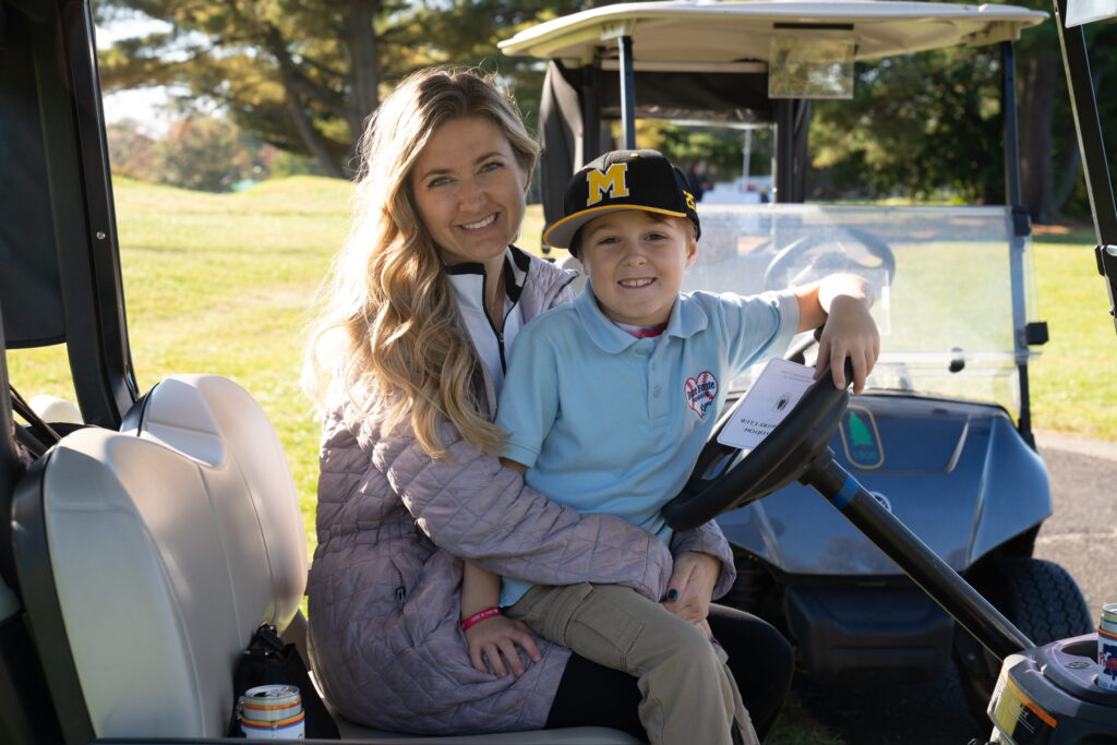 Looking good in the golf cart